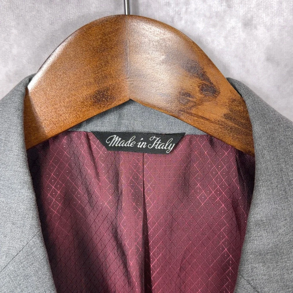 Loro Piana Super 130s Wool 3 Button Blazer Stefano Genovese 44‎ LN Grey Italy